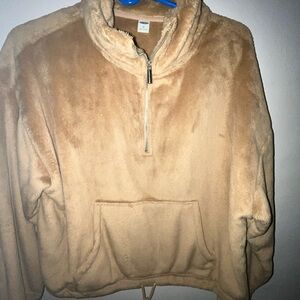 Cozy Tan Fleece Pullover